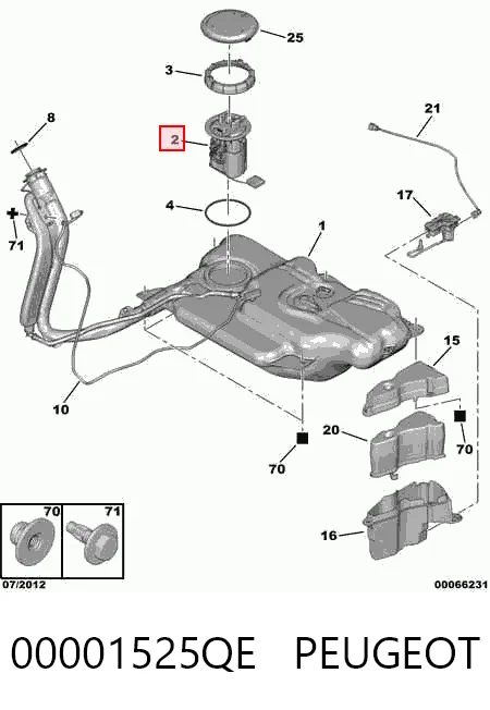 Электробензонасос на Citroen C3 Picasso SH