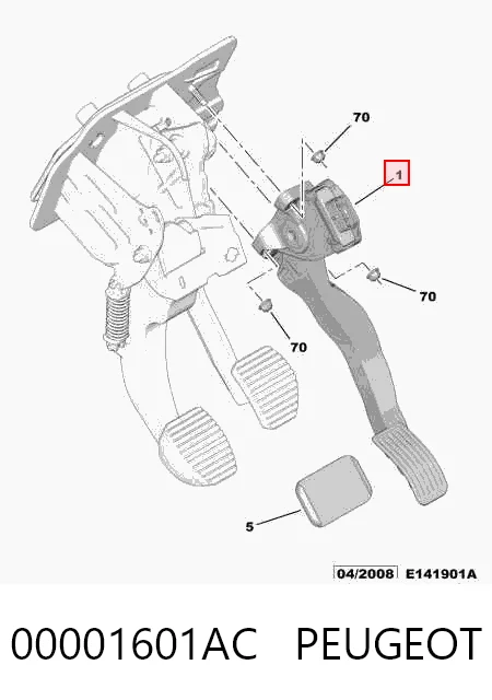Педаль газа (акселератора) Citroen C3 Picasso минивэн (SH) (2009 - 2026) цена, от 141.99 USD