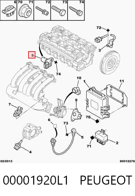  Датчик распредвала Peugeot 206 