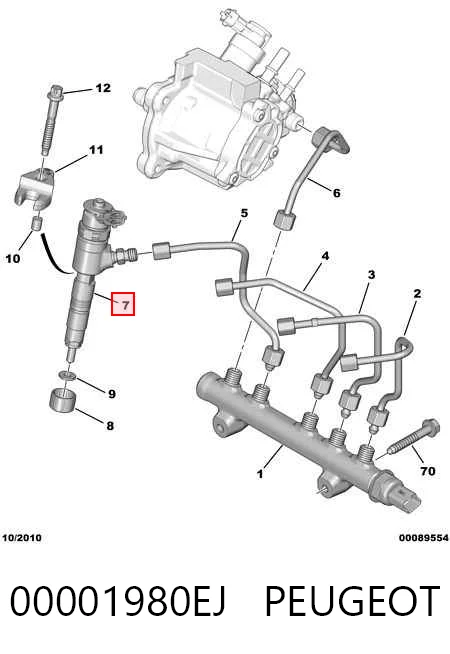 Форсунка инжектора Peugeot 208 I хэтчбек (CA, CC) (2012 - 2021) цена, от 50.68 USD