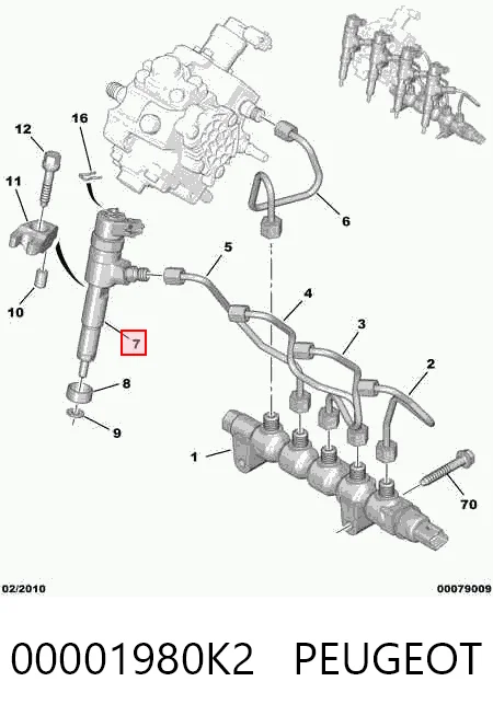 Топливные форсунки на Citroen Nemo  