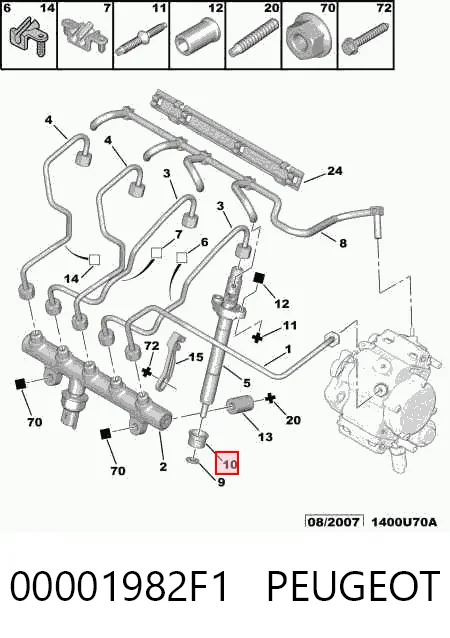 Кольцо форсунки инжектора посадочное на Ford S-Max  CA1