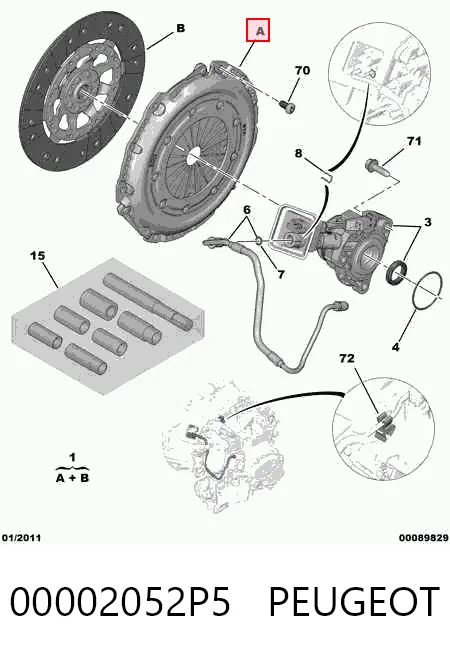Купить Сцепление Пежо 308 I 4A, 4C
