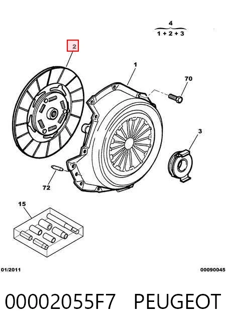Диск сцепления ведомый на Citroen Jumpy I BS, BT, BY, BZ