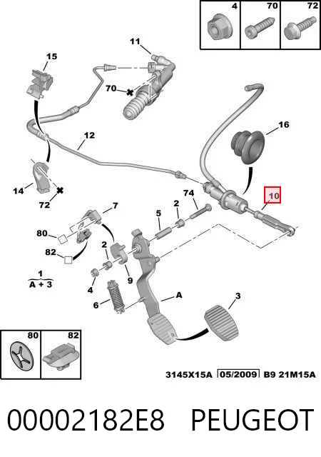  Главный цилиндр сцепления Citroen C4 