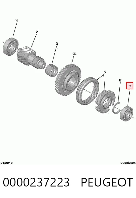Подшипник главного вала КПП на Citroen C3 I FC