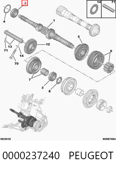 Подшипник первичного вала КПП SKF 32005XQ цена, от 13.96 USD
