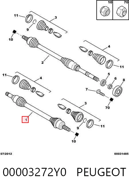 0021045 GKN-Spidan Полуось передняя левая