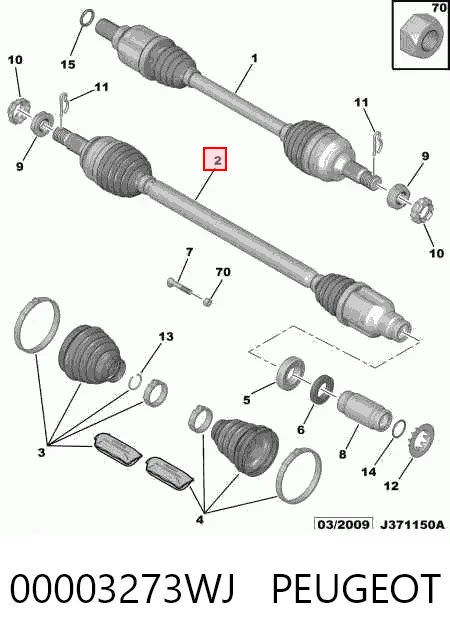 305842 GKN-Spidan Полуось передняя, правая