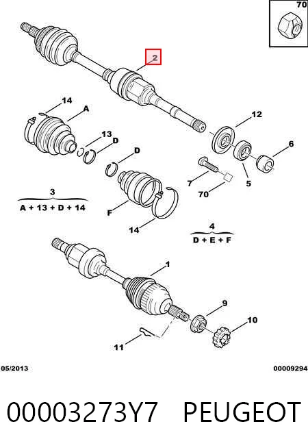 Привод передний правый GKN-Spidan 302923 цена, от 77.47 USD