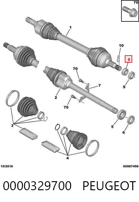 Гайка передней ступицы SU001A0978 Toyota