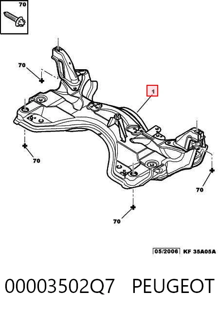 Передняя балка Peugeot 206 SW универсал (2E, K) (2002 - 2006) цена, от 106.03 USD