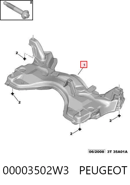 Купить Подрамник передний Пежо 206 SW 2E, K