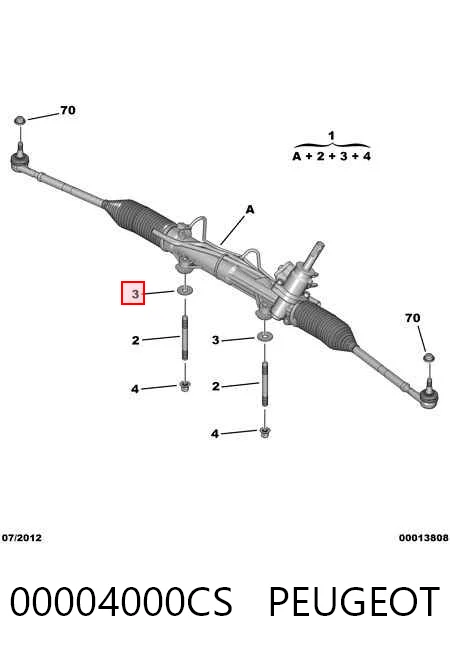 Реечный рулевой механизм Peugeot 206 хэтчбек (2A/C) (1998 - 2008) цена, от 175.14 USD