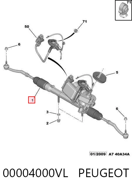 Реечный рулевой механизм Peugeot 207 SW универсал (WK) (2007 - 2013) цена, от 253.40 USD