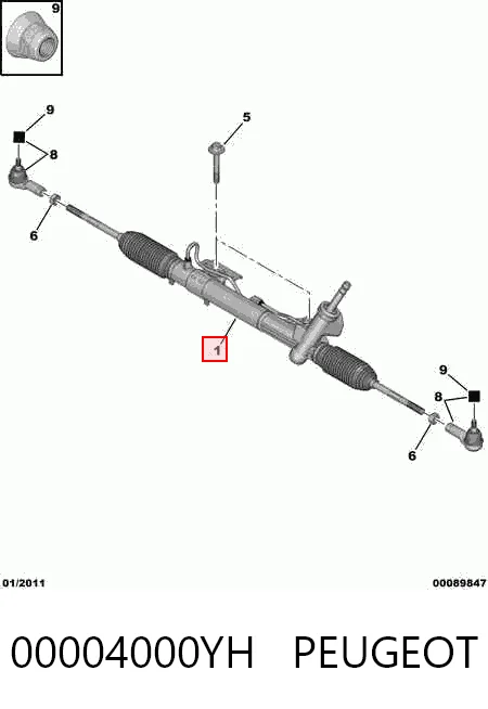  Рулевая рейка Citroen C-Crosser 