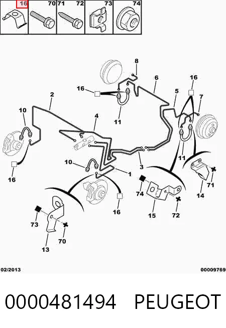 Скоба крепления тормозного шланга 803611715 Porsche