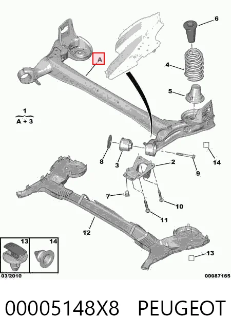 Балка задней подвески поперечная Citroen C4 GRAND PICASSO I минивэн (UA) (2006 - 2013) цена, от 74.46 USD