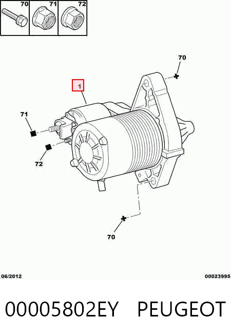 Стартер PEUGEOT 00005802EY