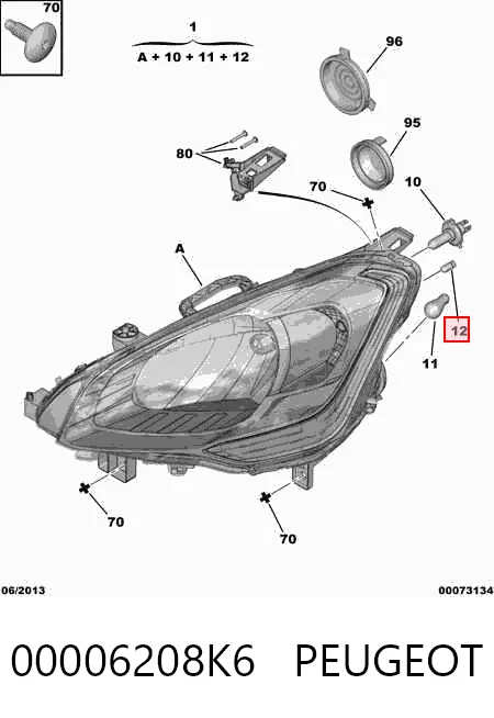 Левая фара 89318031 VALEO