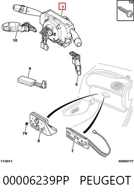 Переключатели подрулевые Peugeot 206 SW универсал (2E, K) (2002 - 2006) цена, от 70.78 USD