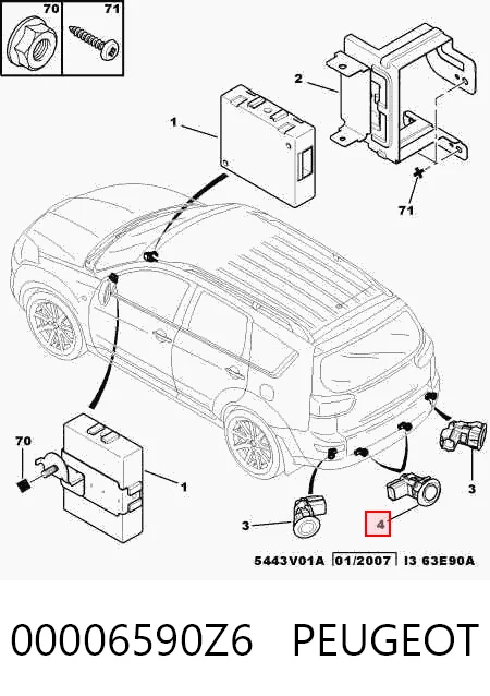 Датчик сигнализации парковки (парктроник), задний Mitsubishi MR587984 цена, от 14.86 USD