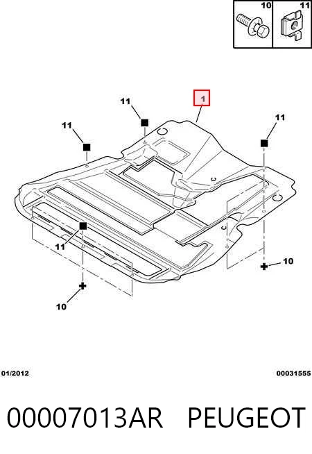 Защита картера двигателя на Citroen C8  EA, EB