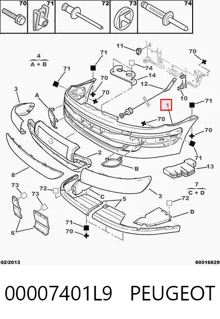 Бампер передний в сборе на Citroen Xsara  N1