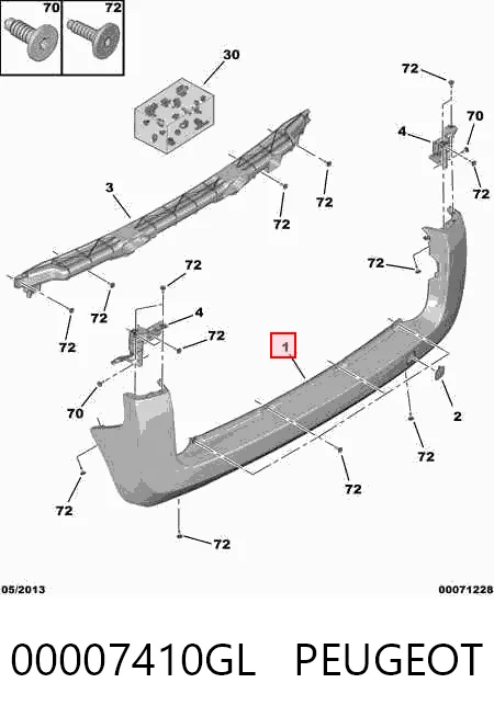 Бампер задний Eurobump FIA07FI005T цена, от 56.24 USD