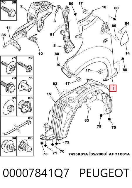 Купить KH5501311 Starline Крыло переднее левое