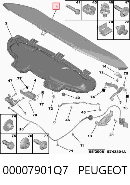 Капот Citroen C3 Picasso минивэн (SH) (2009 - 2026) цена, от 163.96 USD
