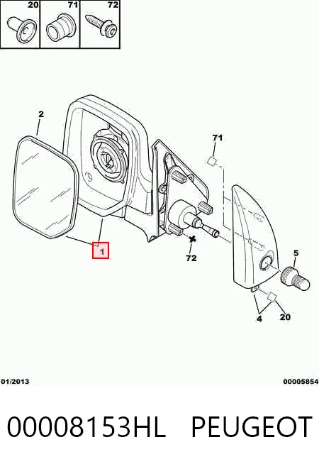 Купить SV4072 Magneti Marelli Наружное зеркало левое
