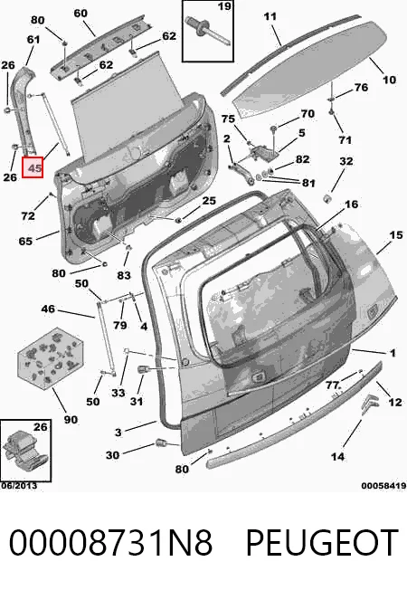Амортизатор стекла задней, 3/5-й двери (ляды) Magneti Marelli GS0965
