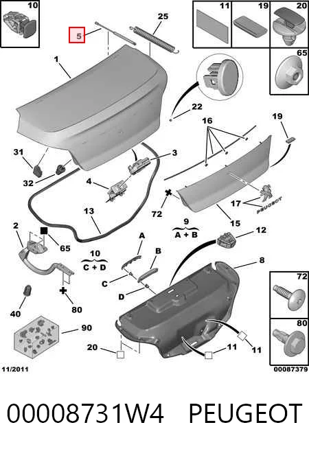 Газовый упор багажника Magneti Marelli 430719114100