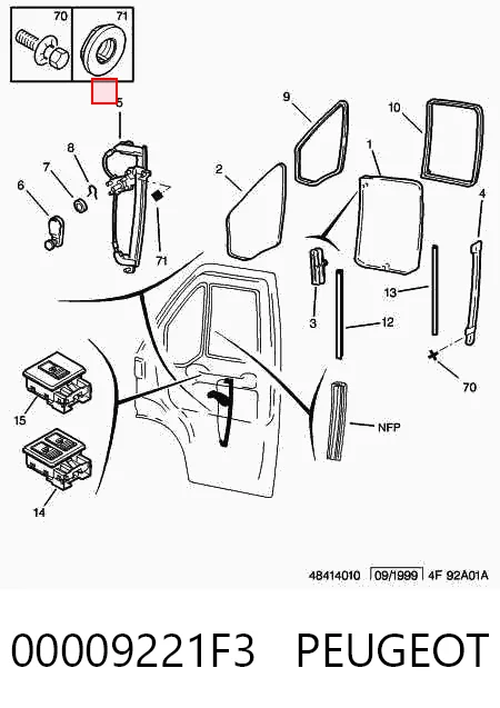  Стеклоподъемник передней левой двери Peugeot Boxer 2