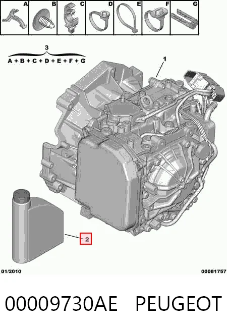 Масло трансмиссии PEUGEOT 00009730AE