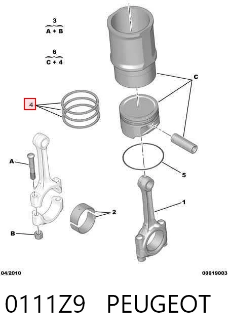 0401890 Mahle Original Комплект поршень+гильза