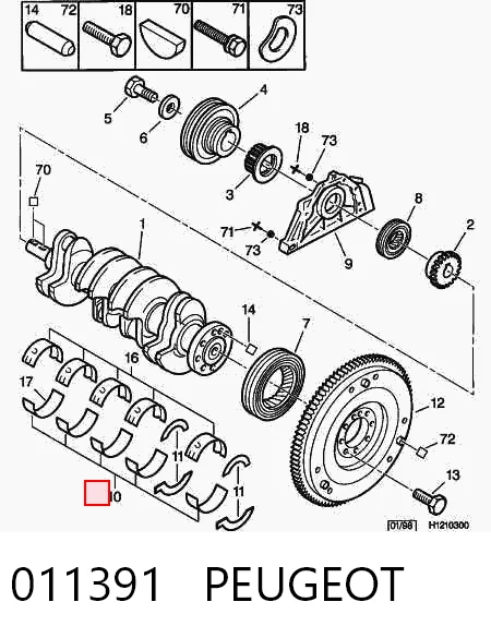 Шатунные вкладыши коленчатого вала Federal Mogul 4141AF цена, от 16.10 USD