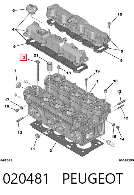 Болт головки блока цилиндров, ГБЦ Peugeot 301 седан (2013 - 2026) цена, от 2.55 USD