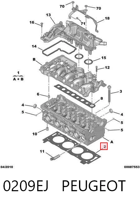 Прокладка ГБЦ Britpart LR017303G цена, от 20.94 USD