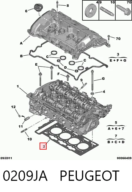 Прокладка ГБЦ Citroen Berlingo фургон (B9) (2008 - 2018) цена, от 43.81 USD