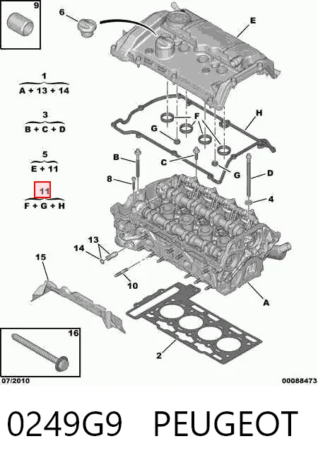Прокладка крышки клапана на BMW 3  F30, F80