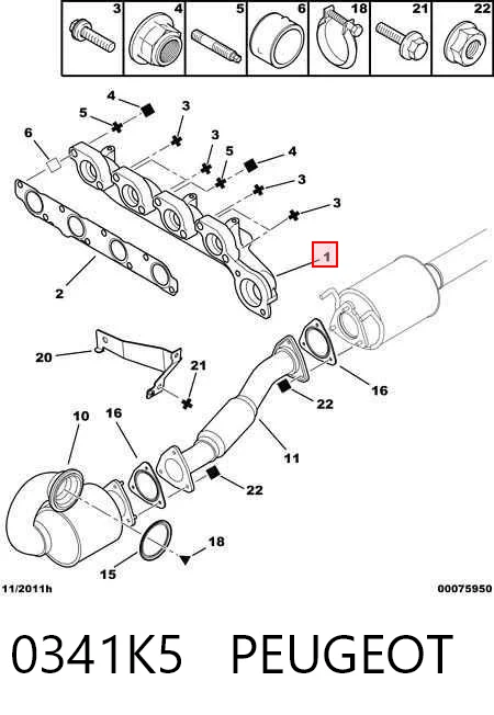  Выпускной коллектор Ford Transit 6