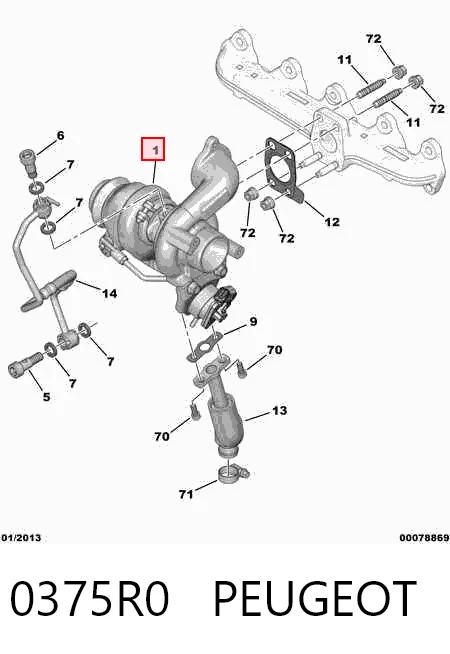 0375R0 Peugeot/Citroen Турбонаддув