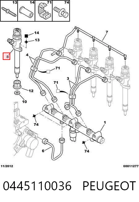 Купить 986435014 Bosch Клапанная форсунка
