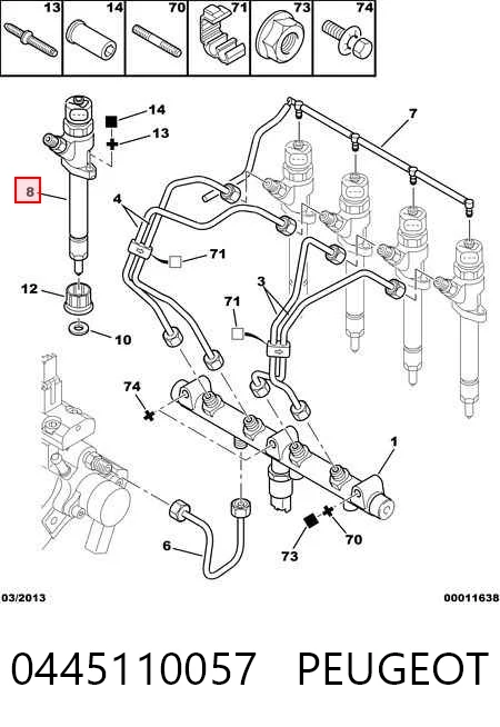 Купить 445110057 Bosch Клапанная форсунка