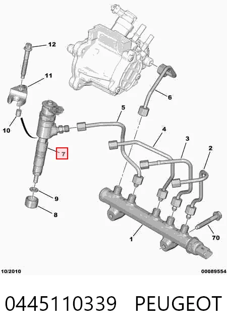  Топливные форсунки Peugeot 208 1