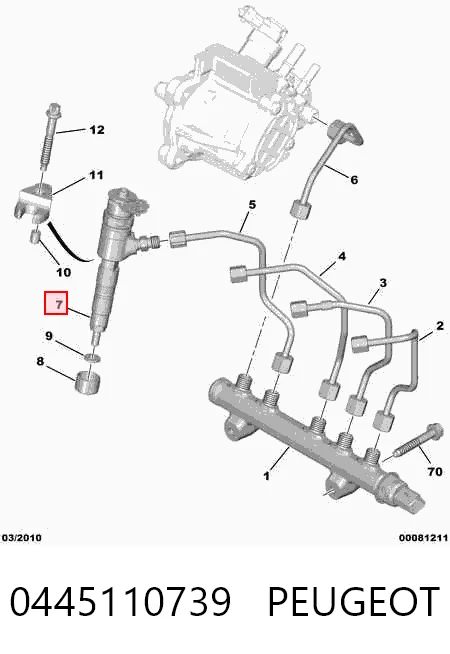 0445110739 Peugeot/Citroen Топливные форсунки