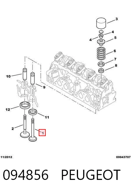 Купить 91535017 Fiat/Alfa/Lancia Впускной клапан