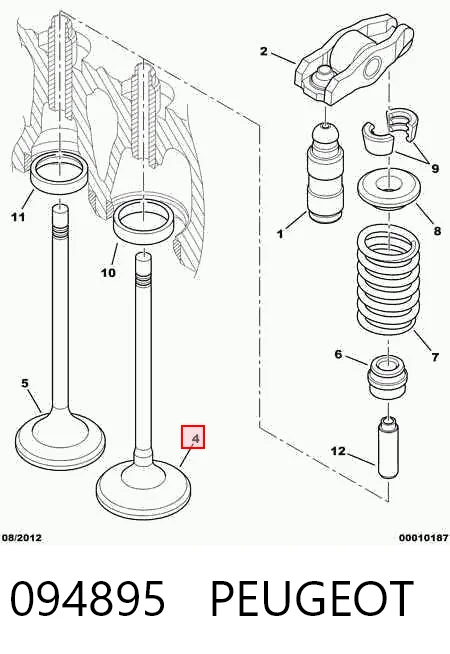 Клапан впускной Gieffe 0856SCR